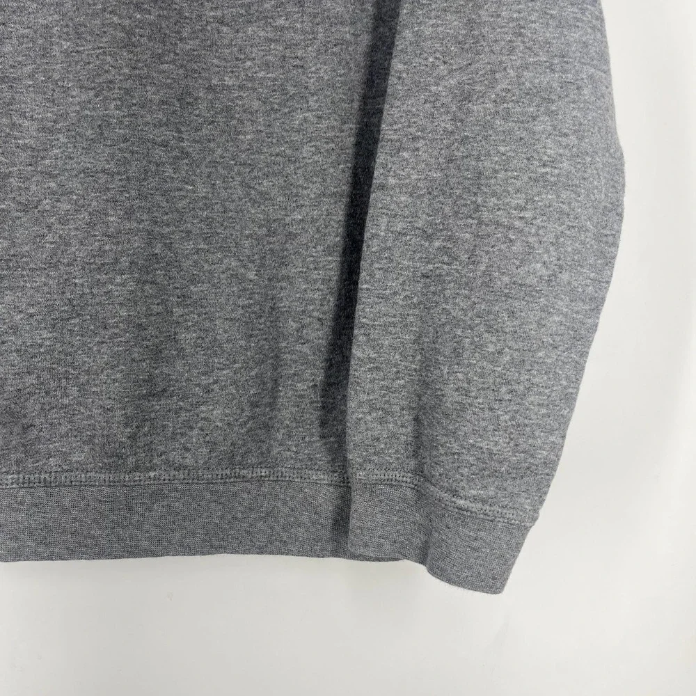 Nike Kids Full Zip Hoodie Heather Gray‎ Fleece Sweatshirt Embroidered Logo